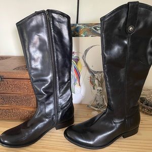 Frye Melissa Button Tab Knee High Boot in Black 🖤